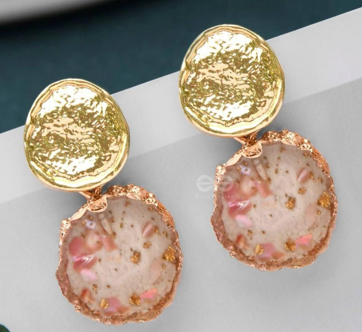 Brass Resin Earrings